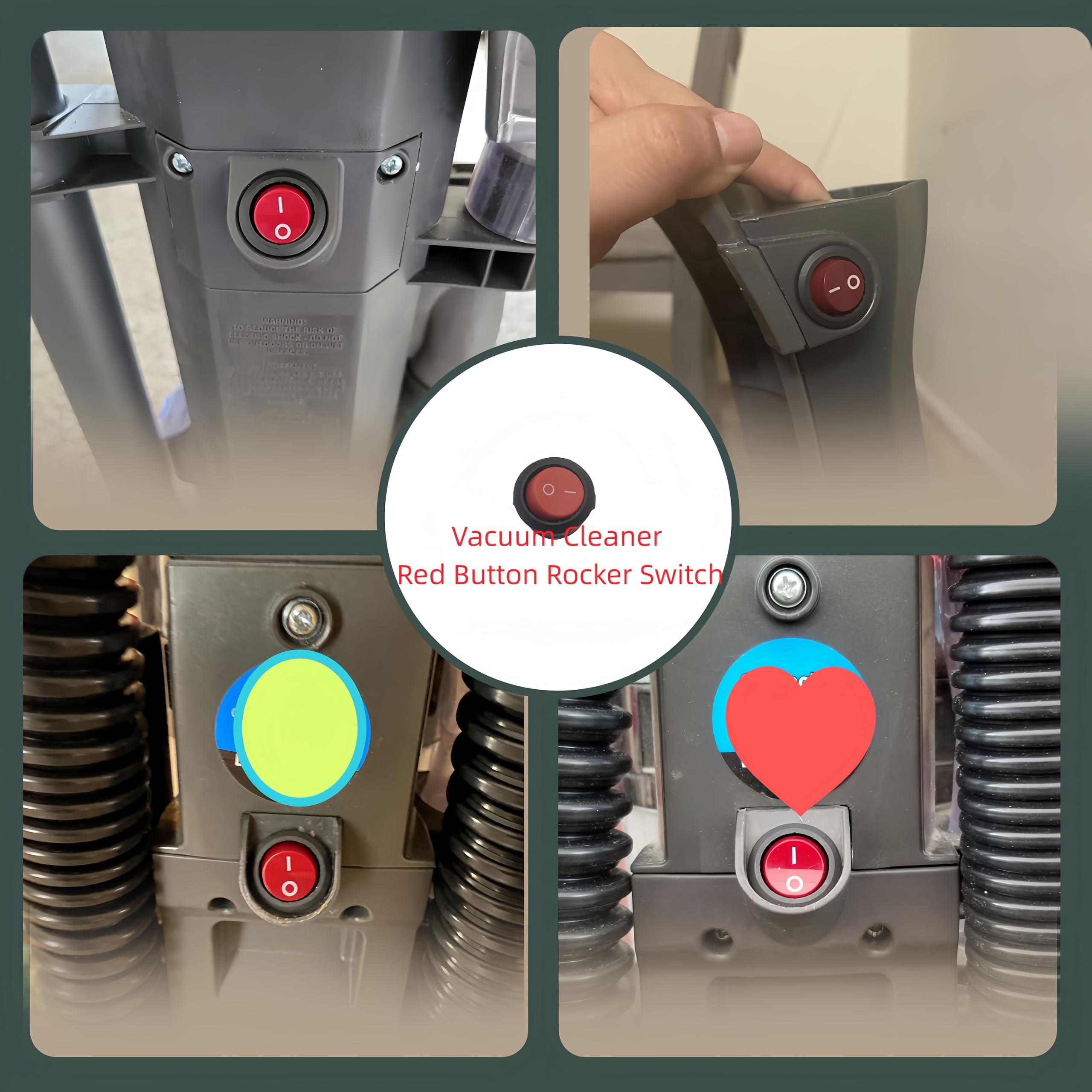 Amazon.com: Emmui KCD1 12V DC AC 125V,10A; AC 250V,6A Red Button